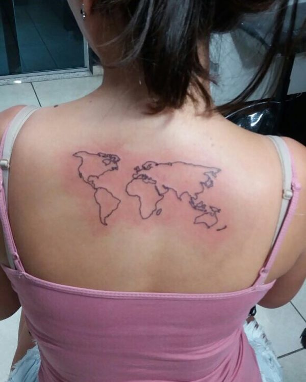 Minha Tatuagem De Mapa Mundi All We Need Is Travel